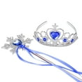 thumbnail image 3 of Girl's Tiara Rhinestone Decor Dress up Tiara Princess Crown with Princess Wand, 3 of 9