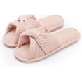 thumbnail image 2 of Slippers for Women Memory Foam House Womens Slipper Slides Home Bedroom Bathroom Spa Open Toe Corduroy Slippers Cozy Comfortable, 2 of 7