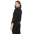 thumbnail image 2 of Women's Solid Comfy Casual Office Work 3/4 Long Sleeve Open Front Blazer Jacket S-3XL, 2 of 5