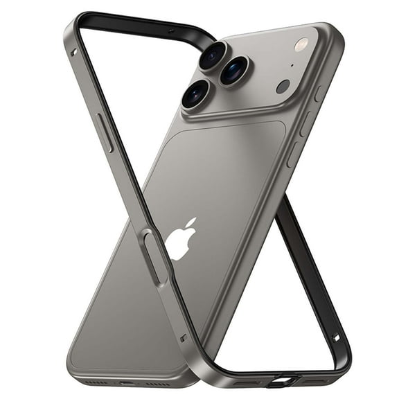 for iPhone 16 Aluminum Alloy Metal Bumper Frame, No Back Design Compatible with MagSafe, Backless Slim Fit Excellent Heat Dissipation 4 Corner Raised Shockproof, Gray