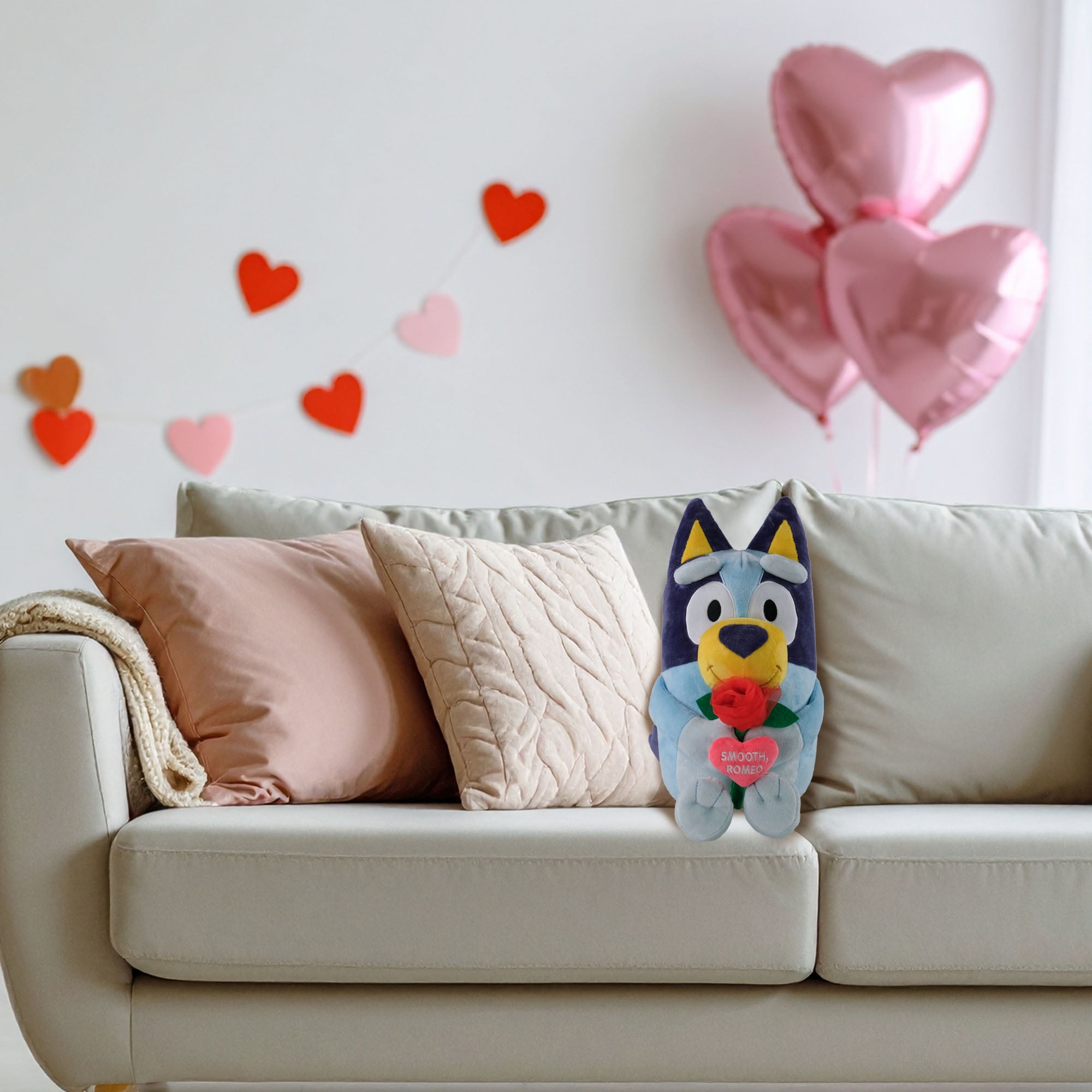 Large Bluey Plush, Valentine's Day, by Ruz