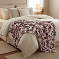 thumbnail image 2 of Serafina Home Decor Floral Fleece Throw Blankets: Soft Plush Flower Garden Accent for Sofa Couch, Blush Pink Blue Purple Burgundy White, 2 of 9