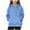 Light Blue, variant on Piuwrlz Long Sleeve Hoodies for Kids Girls Boys Hood Sweatshirts Pocket Round Neck Hoodie Black Size 11 Years