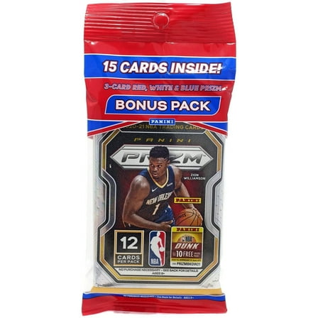 Panini Prizm 2020-21 NBA Basketball Trading Cards Fat Pack- 15 Cards