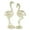 Gold Solid Flamingo Animals S/2 12", 12"H, variant on 10", 12"H White Metal Bird Sculpture, by DecMode (2 Count)