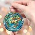 thumbnail image 3 of Globe Emblem Ornament – Christmas 2025 Personalized Tree Ornament for Family, Friends, Man or Woman, Custom Text Keepsake, 3 of 4