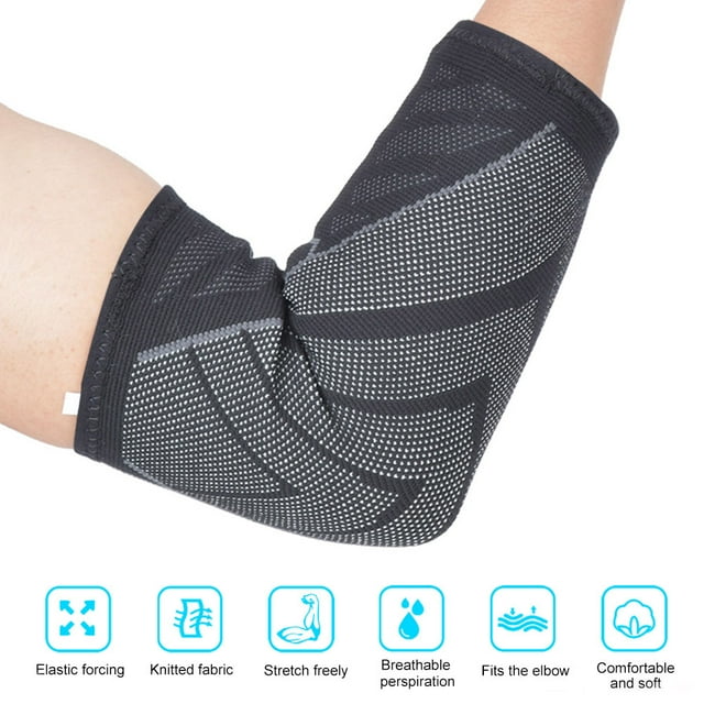 Elbow Guard, Knitting Elastic Protective Gear Sport Elbow Guard, For Home Fitness S,M,L,XL