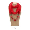 thumbnail image 3 of Guardoinrt Collier Foulard Bague Tendance Perles Inodores Résistantes à l'Usure Rouge, 3 of 6