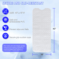 thumbnail image 2 of Extra Long Non-Slip Bath Mat 40 x 16 Inch for Bathtub & Shower, Machine Washable with Suction Cups & Drain Holes, Safe for Kids & Elderly,Clear white, 2 of 6