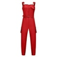 thumbnail image 4 of Fesfesfes Jumpsuit for Women Casual Overalls Sleeveless One-Piece Waist Suspenders Leggings Jumpsuits, 4 of 9