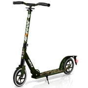 Hurtle Renegade Lightweight Foldable Teen and Adult Commuter Kick Scooter, Camo