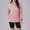 Pink, variant on Womens Mid Weight Rain Coat Waterproof Running Outdoor Zipper Drawstring Detachable Hood Windbreaker for Ladies Daily