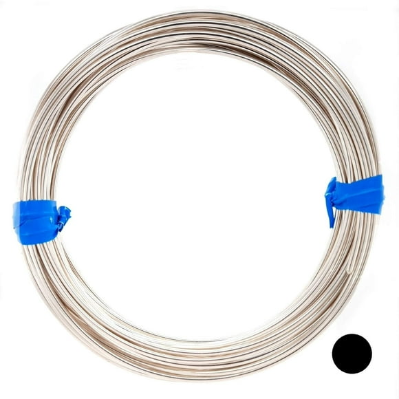 Alambre de plata de ley 925 calibre 12 (redondo) Dead Soft Hecho en EE. UU. - 1FT por CRAFT WIRE