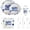 Birthday Blue, variant on 350 Pcs Rainbow Plastic Plates For Party, Rainbow Disposable Plates Set, 50 Of Each 9" Dinner Plate Set, 7" Dessert Plate, Cups, Napkins & Cutlery Plastic Dinnerware
