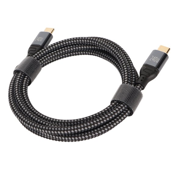 USB C To USB C Cable, Aluminium Alloy Housing Type C Charging Cable 480Mbps Transmission 4.9ft Nylon For PC Phone Tablet