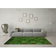 thumbnail image 3 of Ahgly Company Indoor Rectangle Checkered Green Modern Area Rugs, 2' x 5', 3 of 4