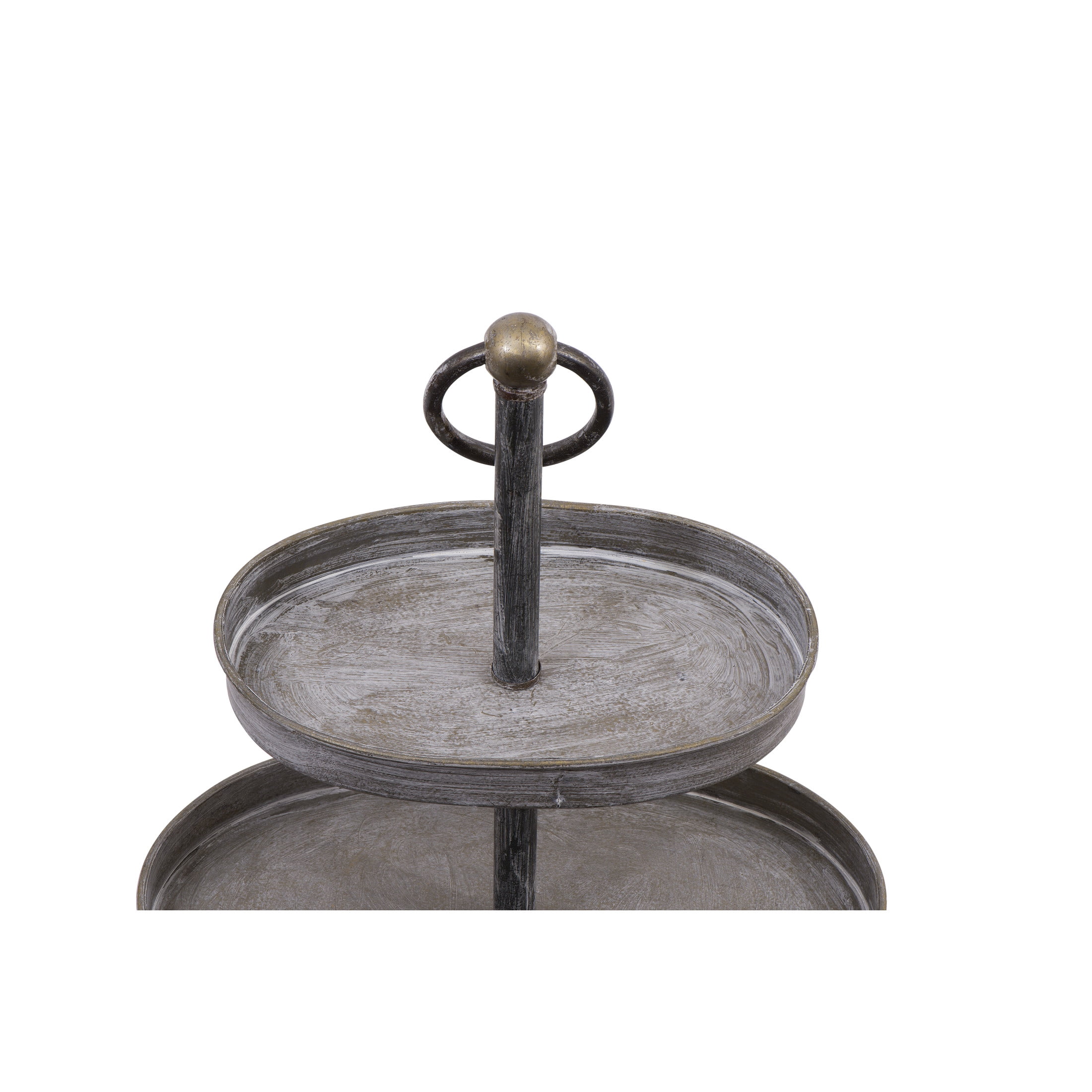 Creative Co-Op Decorative Metal 2-Tier Tray