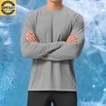 thumbnail image 2 of Men's UPF 50+ Long Sleeve Tee Shirts UV Sun Protection Quick Dry Tee Shirt Swim Athletic Running Workout Men's Solid Color Breathable Top, 2 of 9
