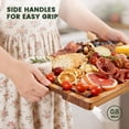 thumbnail image 4 of Kikcoin Acacia Wood Cutting Board, Cutting Board Set of 3 with Juice Groove, Wooden Chopping Boards for Kitchen, for Meat & Vegetables, 4 of 10