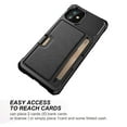 thumbnail image 5 of iPhone 12 mini Case, Dteck Heavy Duty Hard Silicone Shockproof Card Slots Wallet Case Built-in Metal Magnetic Iron for Apple iPhone 12 mini 5.4 inch, Black, 5 of 8