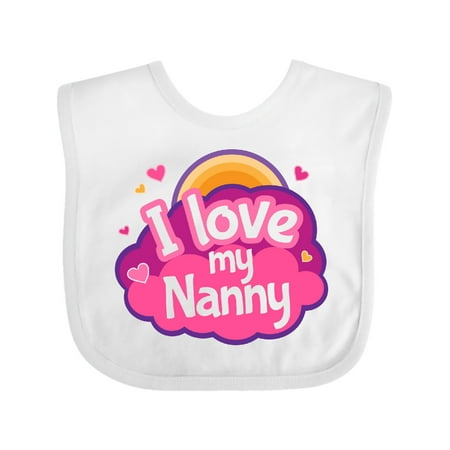 

Inktastic I Love My Nanny Grandchild Gift Baby Girl Bib