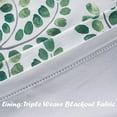 thumbnail image 3 of DriftAway Aleena Valance 2 Layers Room Darkening Blackout Valance for Cafe Kitchen Bedroom Living Room Bathroom Floral Scroll Window Treatment Valance 50 Inch by 18 Inch Plus 2 Inch Green White, 3 of 5