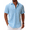 Clear Blue, variant on COOFANDY Mens Short Sleeve Button Down Shirts Beach Linen Short Sleeve Shirts Untucked Shirt