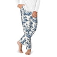 thumbnail image 2 of Wukai Vintage Floral 1 Print Teenagers' Pajama Pant Sleep Pajama Lounge Pant PJ Bottoms with Pockets and Button Fly(Available in Big & Tall)-XS(5-6), 2 of 6