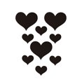thumbnail image 3 of Toystoory 10 unids/set amor corazón espejo pegatina acrílico 3D espejo papel pintado DIY extraíble salón pegatinas de pared Decoración del hogar negro, 3 of 3