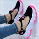 thumbnail image 3 of Zapatos Individuales De Las Mujeres 2022 Otoño Nuevo Color Suela Gruesa Contraste Gamuza Hebilla Lazo Europea Y Americana Casual Solo, 3 of 4