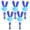 Blue, variant on Yihuala LED Glow Sticks Battery Powered LED Light Sticks,Concert Glow Sticks Finger Shaped Light Up Sticks for Raves