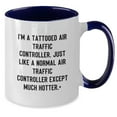 thumbnail image 2 of Funny Air Traffic Controller Gifts, Two Tone Coffee Mug for Women, Men, and Friends, Graduation Unique Gifts from Coworkers, Gifts for Air Traffic Controller, 2 of 4
