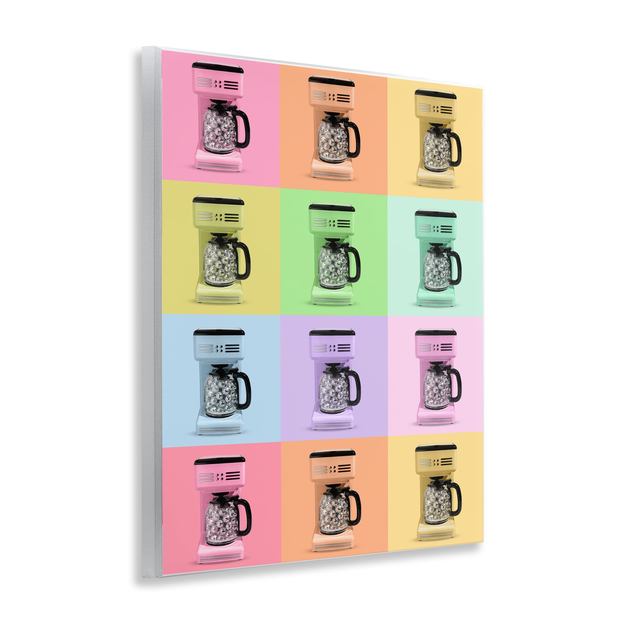 Stupell Industries Disco Coffee Maker Collage Wall Plaque Art, design by LISH Creative