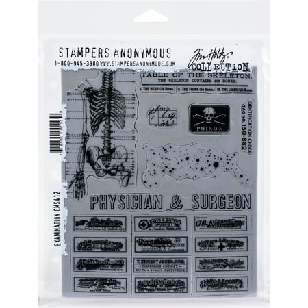 UPC: 0787790001539 | Tim Holtz Cling Stamps 7 X8.5 -Examination