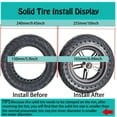thumbnail image 6 of FL 1 Pcs Solid Tires 10x2.125 Electric Scooter Wheels Replacement Tire Front or Rear Honeycomb Tires Solid Hole Shock Absorber Non-Pneumatic (Red), 6 of 7
