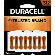 Duracell EasyTab 312 Hearing Aid Batteries, Size 312 - Brown, 24 Pack