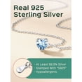 thumbnail image 5 of ChicSilver Pure 925 Sterling Silver Heart Necklace for Women March Birthstone Jewelry Graduation Mother's Day Anniversary Birthdaty Gifts for Her Wife Mom, 5 of 9