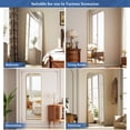 thumbnail image 7 of Puremirror 64"x21" Arched Floor Mirror Full Body Standing Mirror with Metal Frame, Gold, 7 of 7