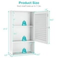 thumbnail image 6 of GVN 27.5 Inch H Wall Hanging Bathroom Storage Cabinet, Bathroom Shelves Over Toilet for Bathroom Laundry Room Kitchen, 6 of 8