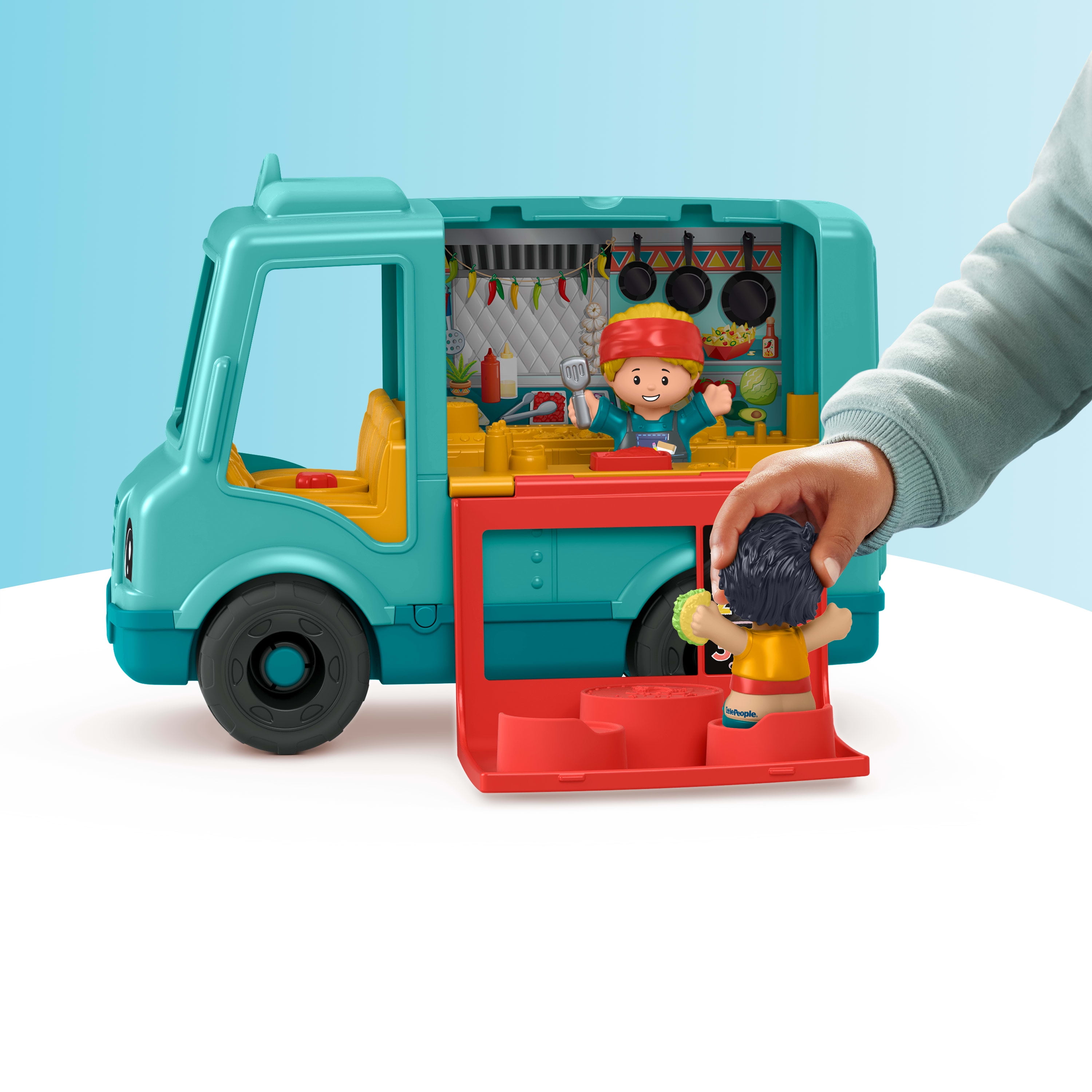 Fisher-Price Little People Serve It Up Food Truck Musical Toddler Toy, Multilanguage Version