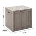 thumbnail image 6 of 31 Gallon Brown Resin Wood Look Outdoor Storage Deck Box with Lockable Lid, 6 of 7
