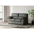 thumbnail image 3 of Signature Design by Ashley Bladen Faux Leather & Wood Loveseat in Gray, 3 of 4