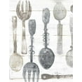 thumbnail image 2 of Hristova, Albena 20x24 Gold Ornate Wood Framed with Double Matting Museum Art Print Titled - Spoons and Forks II Neutral, 2 of 4