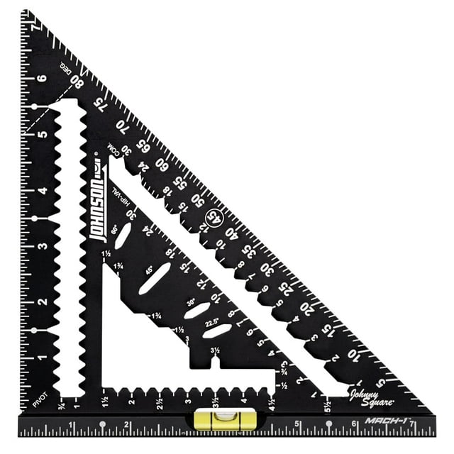 Niveles y herramienta Rafter Square Johnson 1904-0700V 7-1/4 Johnny