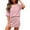 Pink, variant on SHEWIN Outfits for Women 2 Piece Sets Skirt Sets Summer Short Sleeve Top Matching Sets Travel Outfits Casual Lounge Sets