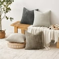 thumbnail image 2 of Lomyolo Set of 4 Chenille Pillow Covers - 18x18 Inch Soft Farmhouse Decor for Couch, Sofa, Bedroom Spring Summer Farmhouse Accent Boho Cushions Decor, 2 of 6