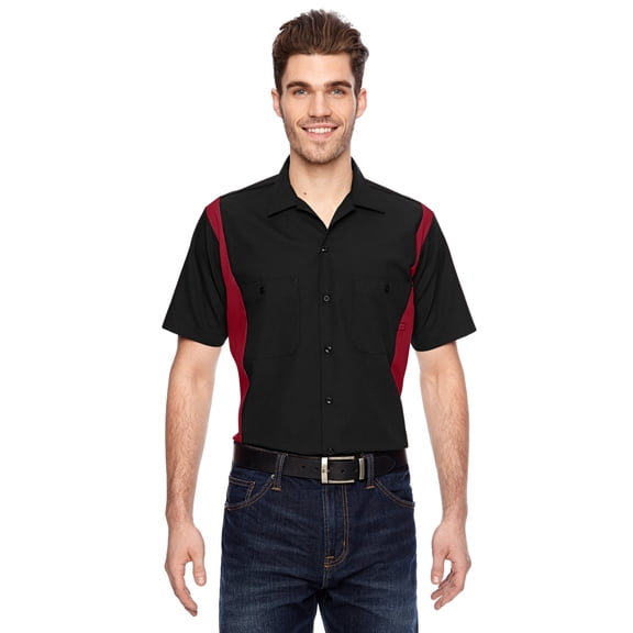 Dickies Occupational Workwear Ls524Bker 3Xl Polyester/ Cotton Men's Short Sleeve