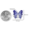 thumbnail image 4 of Exotic Graceful Butterfly Blue Lapis Inlay Sterling Silver Ring for Anniversary Female Adult-9, 4 of 5