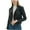 Black, variant on Luxalzxs Leather Jacket Women Long Sleeve Zipper Faux Leather Jacket Lapel Collar Moto Biker Short Coat Jacket
