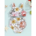 thumbnail image 4 of Biekopu Kids Girl Two Piece Swimsuits Summer Striped/Floral Print Knotted Tankini and Elastic Shorts Set Bikini Bathing Suits, 4 of 9
